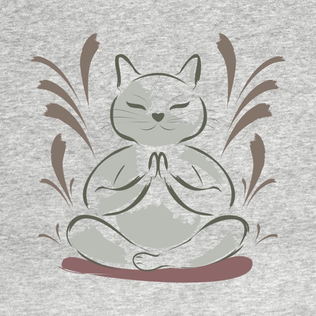 Meditating Cat by iamKaye